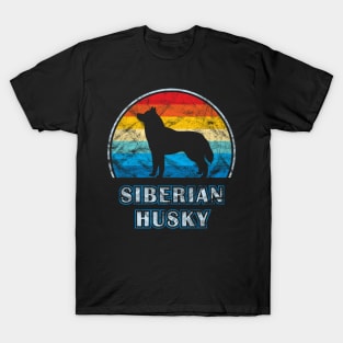 Siberian Husky Vintage Design Dog T-Shirt